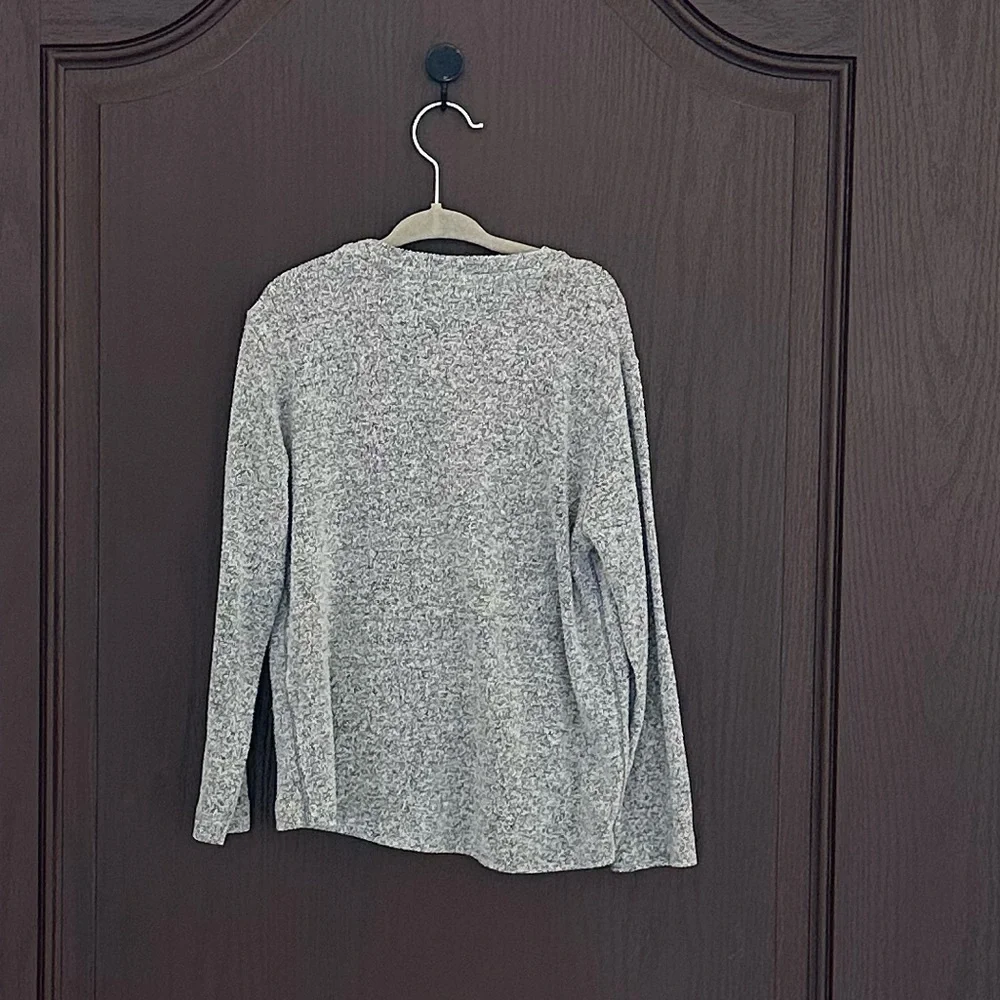3/$15 Zara Kids Weekend Mood Sweater Gray Knit Pullover Long Sleeve Top Size 4-5